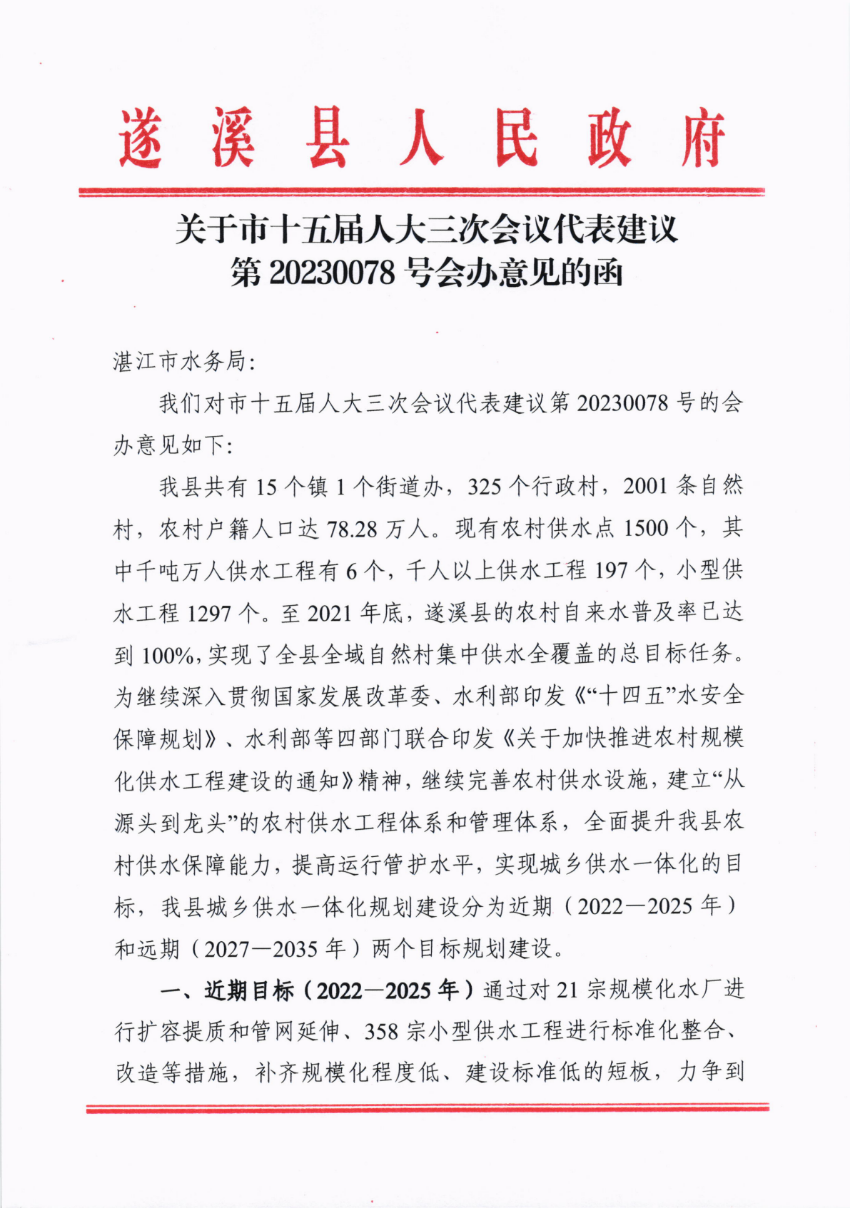 關(guān)于市十五屆人大三次會(huì)議代表建議第20230078號會(huì)辦意見的函_00.png